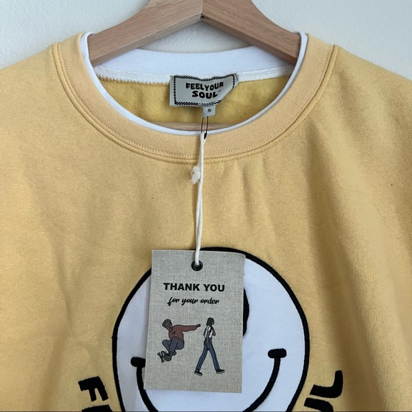 Feel Your Soul Oversized Smile Sweatshirt - Picture 5 of 5